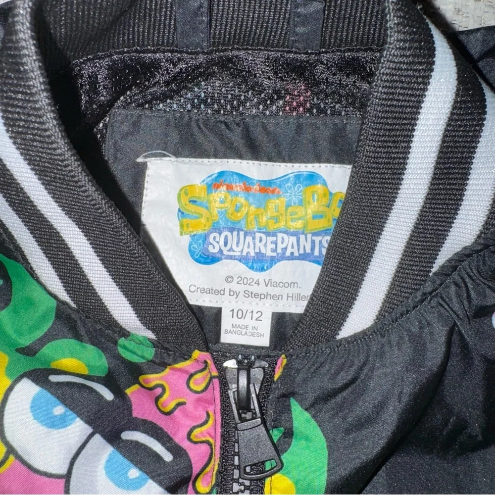 Nickelodeon‎ Kids Colorful Graphic Jacket Size 10/12 Members Only RARE